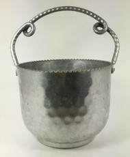 Vintage Ice Bucket Hammered Aluminum