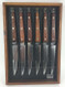 Vintage Steak Knives Ekco Flint Wall Mount Box Set of 6