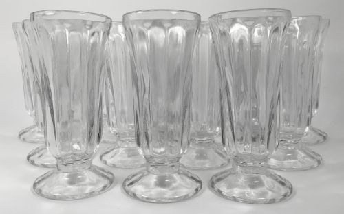 Vintage Mini Parfait Ice Cream Clear Glass Cups Set of 12