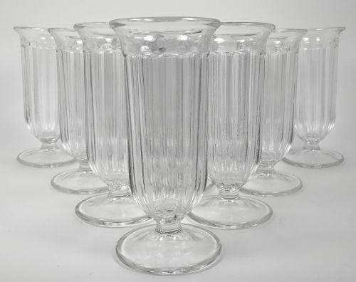 Vintage Mini Parfait Clear Glass Set of 9 Soda Foutain