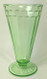 Vintage Green Depression Glass Footed Tumblers Soda Fountain