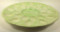 Vintage Large Green Cream Deviled Egg Plate Easter Spring