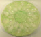 Vintage Large Green Cream Deviled Egg Plate Platter Tray Oysters