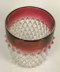 Vintage Diamond Point Ruby Old Fashioned Glasses Indiana Glass