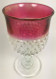 Vintage Diamond Point Ruby Water Goblet Indiana Glass Set of 12