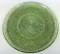 Vintage Soreno Avocado Green Hocking Place Texture Swirl Bottom Glass Plate