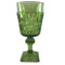 Vintage Small Wine 4 oz Dark Green Pressed Glass Mt Vernon Indiana Glass