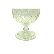 Vintage Champagne Coupe Sherbet Depression Glass Waterford Clear Anchor Hocking