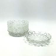 Vintage Coasters Depression Glass Waterford Clear Anchor Hocking