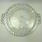 Vintage Handled Cake Plate Depression Glass Waterford Clear Anchor Hocking Top