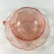 Vintage Pink Depression Glass Childrens Dinner Tea Set Cherry Blossom - Cup & Saucer, Top View