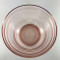 Vintage Pink Glass Mixing or Fruit Bowl top view