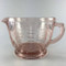 Vintage Pink Depression Glass 2 cup measuring cup Queen Mary or Old Colony Pattern side view