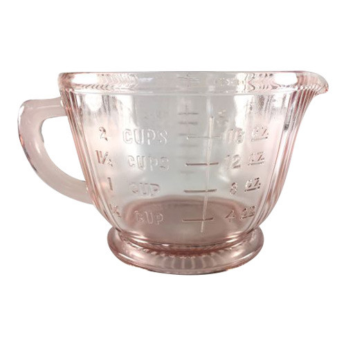 Vintage Pink Depression Glass 2 cup measuring cup Queen Mary or Old Colony Pattern