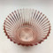 Vintage Pink Depression Glass Flared Bowl with vertical ribs Queen Mary Pattern