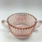 Vintage Pink Depression Glass Sugar Queen Mary 