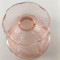 Vintage pink depression glass sherbet champagne coupe cherry blossoms pattern 1930s worn pattern on foot