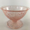 Vintage pink depression glass sherbet champagne coupe cherry blossoms pattern 1930s detail