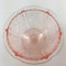 Vintage pink depression glass sherbet champagne coupe cherry blossoms pattern 1930s top