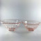 Vintage Pink Glass Mixing Bowls with rolled edge Set of 4 Hazel Atlas