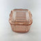 Vintage Pink Depression Glass Refrigerator Dish Set by Federal Small Square