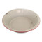 Vintage Enamelware Extra Large Bowl Red White Top View