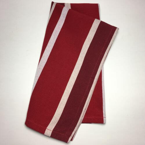 Cloth Dinner Napkins, Red and White Stripes by Danica, Set of 4