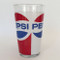 Vintage Pepsi-Cola Logo Red White Blue Glass Tumbler, red and white side