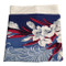 Vintage Tablecloth Gladiolus Flowers Red White Blue