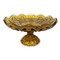 Vintage Amber Glass Cake Stand Compote Moon and Stars