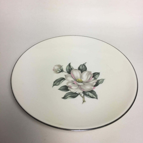 Vintage Homer Laughlin White Magnolia Rhythm Salad Plate