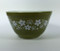 Vintage Pyrex Nesting Bowl 401 Green Daisy Set of 4