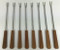 Vintage Fondue Forks teak handles set of 8