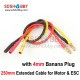 Motor & ESC Extended Cable 14AWG Silicone Cable 250mm Extension Cable Wire with 4.0mm Banana Plug Model Airplane Multicopter 
