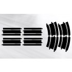 SCALEXTRIC TRACK EXTENSION PACK 7 - 4 X STRAIGHTS & 4 X R4 CURVES