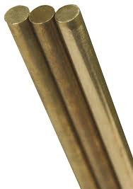 K&S 1163 SOLID BRASS ROD (36IN LENGTHS) 5/32IN (2 ROD PER BAG )