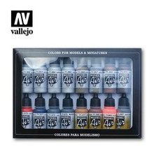  VALLEJO 71181 MODEL AIR METALLIC EFFECTS 16 COLOUR ACRYLIC AIRBRUSH PAINT SET