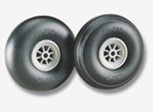 DUBRO 350R 3-1/2in DIA SMOOTH SURF WHEELS (1 PAIR PER CARD)