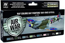 VALLEJO 71162 MODEL AIR WWII RAF DAY FIGHTERS 8 COLOUR ACRYLIC AIRBRUSH PAINT SET