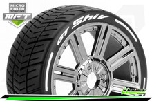 GT SHIV 1/8 Wheel & Tyre blk/chrome Soft MFT