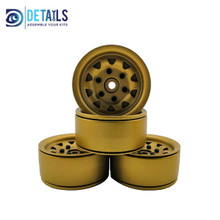 Alloy/Steel Beadlock Crawler Wheels anodized blue/Green One complete set