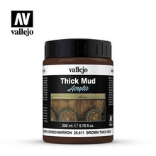 VALLEJO 26811 DIORAMA EFFECTS BROWN THICK MUD 200ML