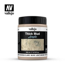 VALLEJO 26810 DIORAMA EFFECTS LIGHT BROWN THICK MUD 200ML