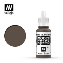 VALLEJO 70871 MODEL COLOUR LEATHER BROWN 17 ML ACRYLIC PAINT