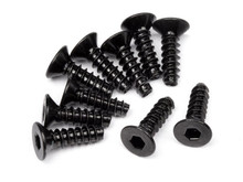HPI TP. Flat Head Screw M3x10mm (Hex Socket/10pcs)
