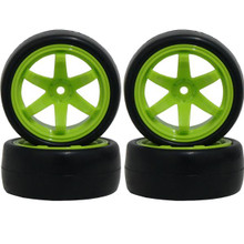 Hobby Details Rubber Wheel Set (4) Green