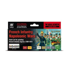 Vallejo Model Colour Wargames French Infantry Napoleonic Wars 8 Colour Acrylic Paint Set