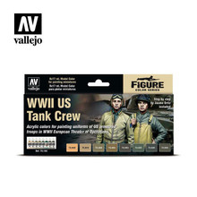 Vallejo Model Colour WWII US Tank Crew 8 Colour Acrylic Paint Set