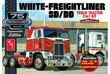 AMT 1/25 White Freightliner 2-in-1 SC/DD Cabover Tractor (75th Anniversary) Plastic Model Kit