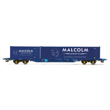 HORNBY MALCOLM RAIL KFA CONTAINER WAGON WITH 1 X 20' & 1 X 40' CONTAINERS - ERA